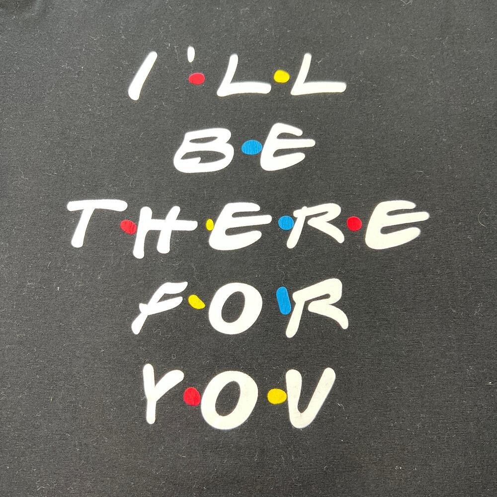 NBC Friends I'll Be There For You Black Tee Small
